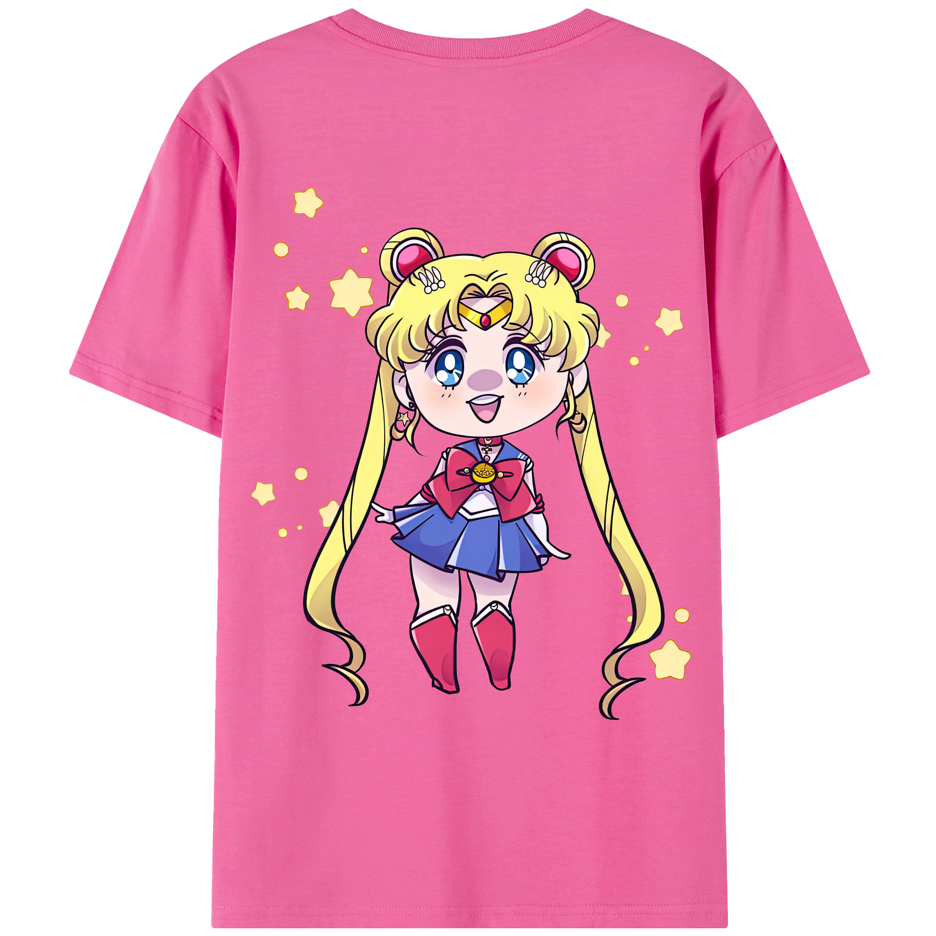 （画像用） 美少女戦士セーラームーン 月野 うさぎ つきの うさぎ Sailor Moon Tsukino Usagi レディース半袖Tシャツ(バックプリント)